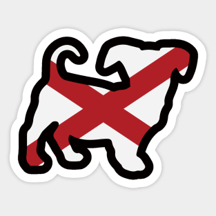 Chiweenie Dog Lover Alabama Flag Sticker
